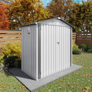 Garden Tool Shed Metal Storage Shed With Peaked Roof Waterproof Lockable Door by HouseOfZazla