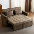 Pull-Out Sleeper Sofa With Reversible Backrest Cushion, Side Pockets, 2 USB Ports And A Phone Holder For Living Room by Unique Piece Furniture