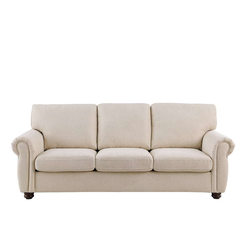 Walker Edison | Chenille Country Rustic 3 Seater Sofa