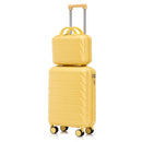 14'/20' 2-Piece ABS Spinner Wheel Luggage Set with Combination Lock