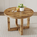 A modern and practical circular dining table. Made of MDF tabletop and wooden MDF table legs. Suitable for living room and bedroom. 42 inches x 42 inches x 30 inches