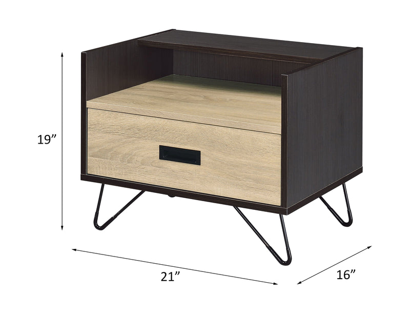 Melkree - Accent Table - Oak & Black, photo 6 of 6