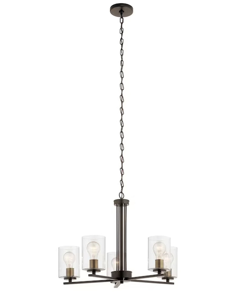 Fontella 24"W 5-Light Chandelier by Kichler Olde Bronze Finish