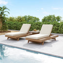 Lounge Chaise Set, Space Available On One Side, Acacia Wood In by HouseOfZazla