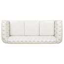 84.65" Rolled Arm Chesterfield 3 Seater Sofa