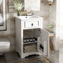 Elegant Bathroom Vanity With Ceramic Sink, Soft Close Door, Adjustable Shelf by Unique Piece Furniture