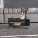 Coffee Table 1 Shelf, 4 Legs - Black by HouseOfZazla