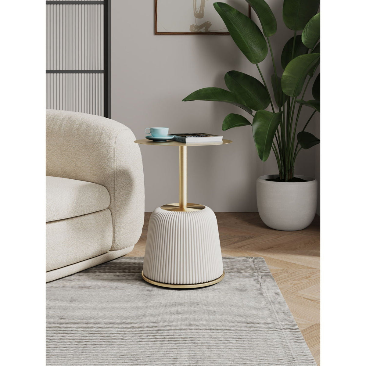 Anderson - Upholstered End Table With Round Top, photo 14 of 16