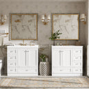 Shaker Free Standing Bathroom Vanity Cabinet & Sink, Soft Close Drawers, Soft Close Doors