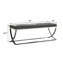Curve Leg Bench With Upholstery - Black