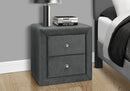 Nightstand With Storage Drawer, Upholstered, Transitional by HouseOfZazla