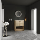 Modern Freestanding Bathroom Vanity With Ceramic Sink And Soft Closing Doors