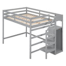 Loft Bed With Built In Storage Wardrobe And Staircase by HouseOfZazla