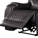 Braylon - Magnetite Synthetic Leather Manual Recliner Sofa - Brown by HouseOfZazla