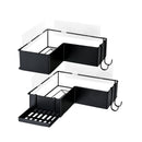 2-Pack Drill-Free Adhesive Corner Shower Caddy Organizer