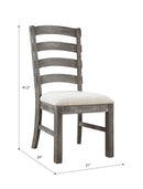 Upholstered Dining Chairs (Set of 2) - Brown - Wood by HouseOfZazla