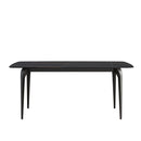 70.87" Modern Artificial Stone Curved Metal Leg Dining Table, Can Accommodate 6-8 People
