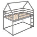 Low Bunk Bed With House Shaped Frame And Ladder by Unique Piece Furniture