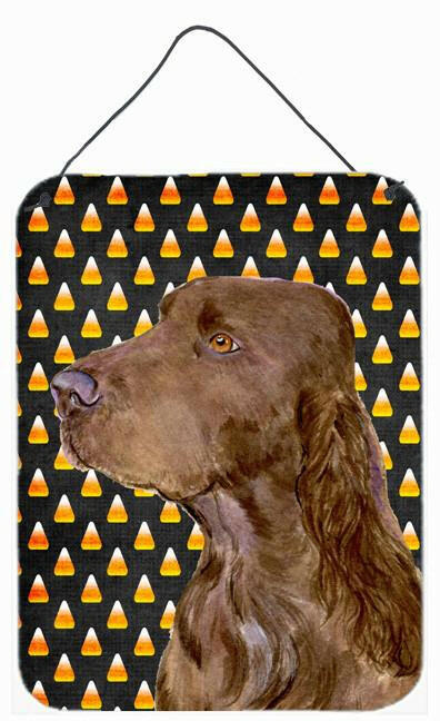 Field Spaniel Candy Corn Halloween Portrait Wall or Door Hanging Prints