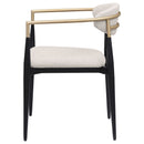 Bradbury Fabric Upholstered Dining Arm Chair Beige (Set of 2)