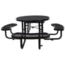 Round Outdoor Steel Picnic Table With Umbrella Pole by HouseOfZazla