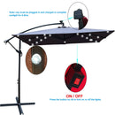 Square 2.5x2.5M Outdoor Patio Umbrella with Solar LED Lights by HouseOfZazla