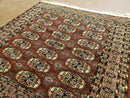 4' X 4' Antique Handmade Turkoman Bokhara Balouch Woven Wool Rug Brick Red Nice