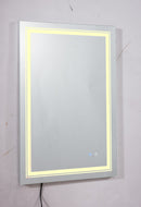 32x24 LED Lighted Bathroom Wall Mounted Mirror with High Lumen+Anti-Fog Separately Control+Dimmer Function