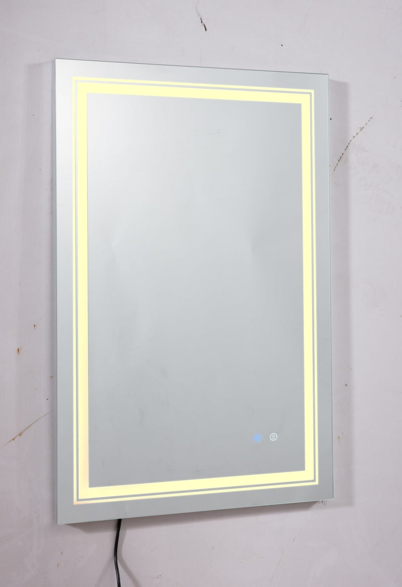 32x24 LED Lighted Bathroom Wall Mounted Mirror with High Lumen+Anti-Fog Separately Control+Dimmer Function