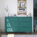 Monticello - 6 Drawer Dresser - Green by HouseOfZazla