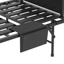 Twin Folding Bed With Adjustable Headboard & Memory Foam Mattress, Portable Coton Wheels For Tall People, Space-Saving Guest Bed - Black by HouseOfZazla