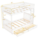 Bunk Bed With Ladders And 2 Storage Drawers by HouseOfZazla
