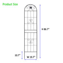 4 Pack Metal Garden Trellis 86.7" x 19.7" Rustproof Trellis for Climbing Plants Outdoor Flower Support Black by HouseOfZazla
