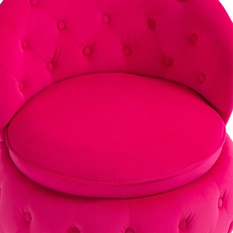 360 Degree Swivel Cuddle Barrel Accent Storage Chairs, Round Armchairs with Wide Upholstered, Fluffy Velvet Fabric Chair for Living Room, Bedroom, Office, Waiting Rooms