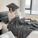 Ultra-Soft Double-Sided Fleece Blanket – Gray (All-Season)