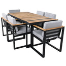 7 Pieces Outdoor Dining Set Patio Dining Table And Chair Set With And Removable Cushions For Patio by HouseOfZazla