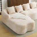 Modular L-Shape Sectional Sofa With Curved Chaise by HouseOfZazla