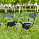 Folding Outdoor Chairs With Storage Bag, Portable Chair For Indoor, Outdoor Camping, Picnics And Fishing by HouseOfZazla
