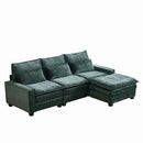 Modern Comfy L Shaped Sectional Sofa With Movable Ottoman by Unique Piece Furniture