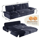 King Size Pull Out Sofa Bed, 3 In 1 Convertible Multifunctional by HouseOfZazla