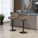 Modern Swivel Bar Stools Adjustable Counter Chairs With Footrest (Set of 2) by HouseOfZazla