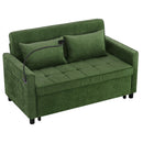 Loveseat Sofa Bed Sleeper With Reversible Backrest, Side Pockets, USB Ports, Phone Holder