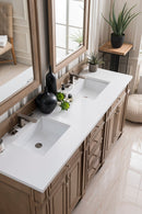 James Martin Bristol 72" Double Bathroom Vanity, Whitewashed Walnut