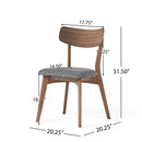 5-Pieces Upholstered Dining Set With Rubberwood Frame