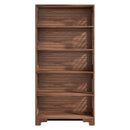6 Tier Brown Mid Century Bookcase With X Design For Living Room - Brown by HouseOfZazla
