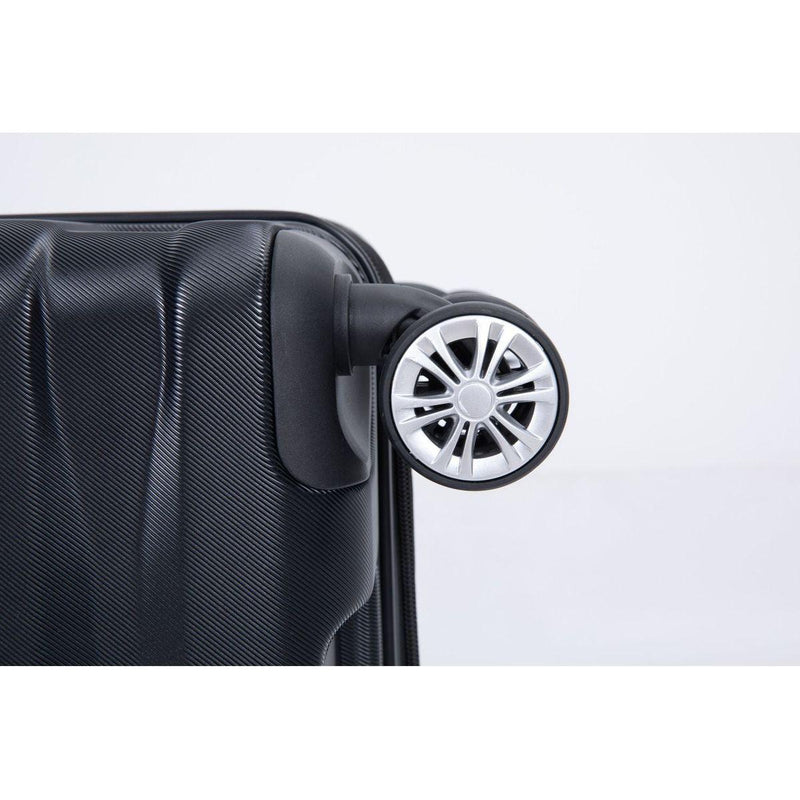 3 Piece Luggage Sets PC Lightweight & Durable Expandable Suitcase with Two Hooks, Double Spinner Wheels, TSA Lock, (21/25/29) Black