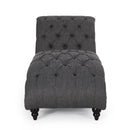Chaise Lounge With Button Tufted Diamon Stitch