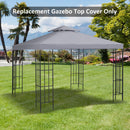 9.8' x 9.8' Gazebo Replacement Canopy, 2-Tier Top UV Cover for 9.84' x 9.84' Outdoor Gazebo Models 01-0153 & 100100-076, Light Gray (TOP ONLY)
