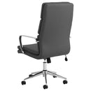 Upholstered Office Chair With Caster Wheels, Adjustable Height by HouseOfZazla