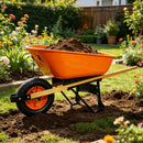 Steel Tray Wheelbarrow Two-Wheeled Trolley for Garden Use by HouseOfZazla